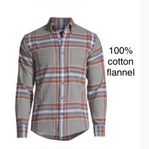 LANDSEND Men's Traditional Fit Flagship Flannel Shirt